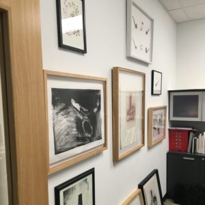 interim gallery prints on wall